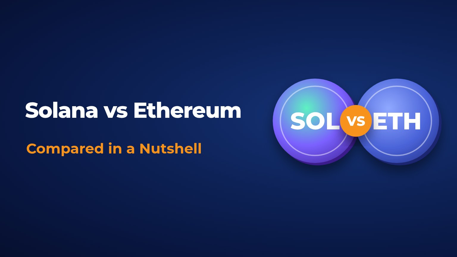 Solana vs Ethereum: SOL and ETH coins facing each other