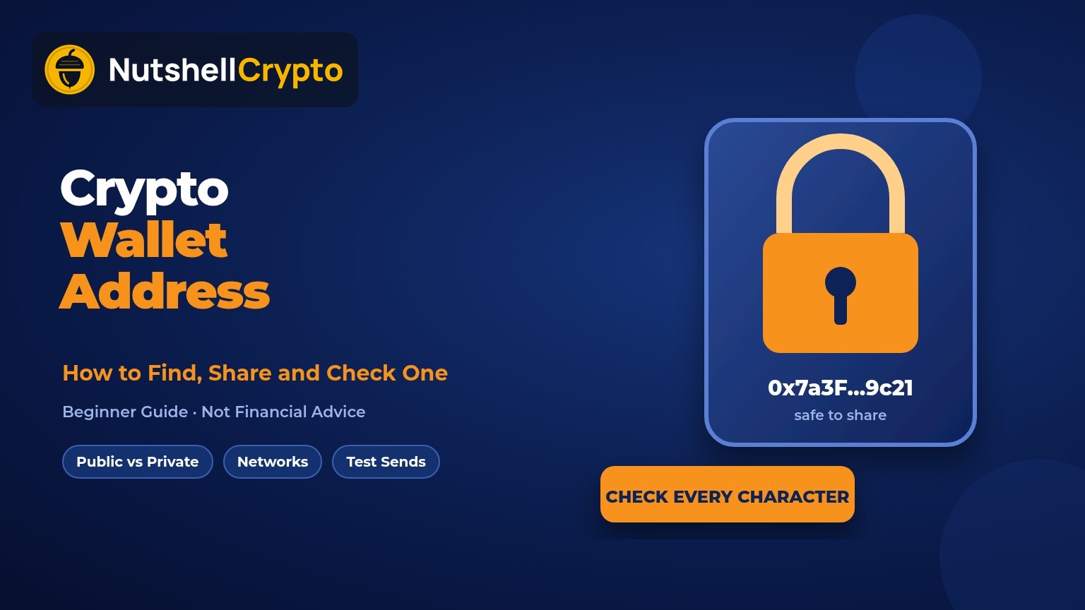 What is a crypto wallet address, how to find and use one safely, NutshellCrypto logo