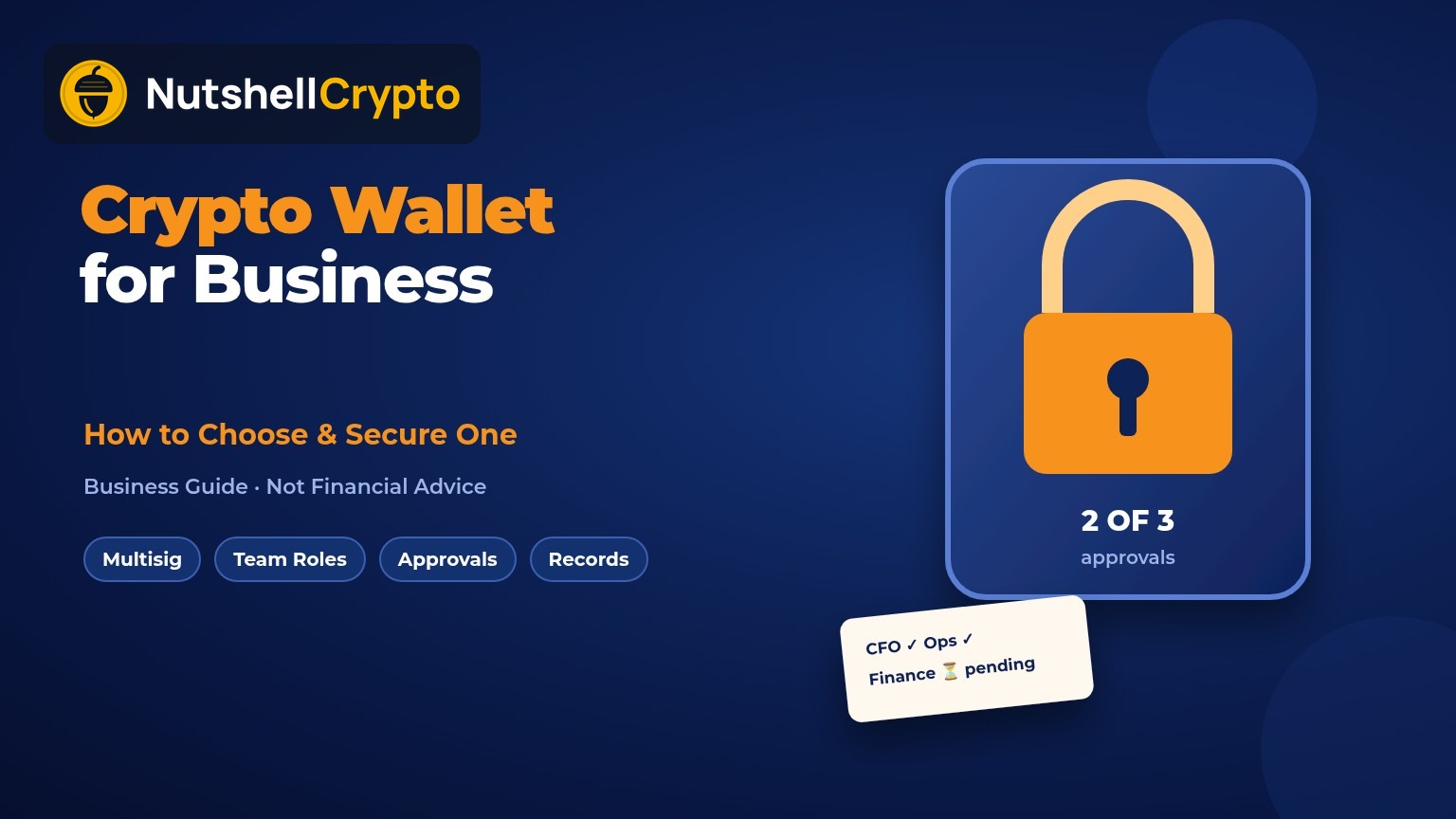 Crypto wallet for business: multisig approvals, team access and secure company storage, NutshellCrypto logo