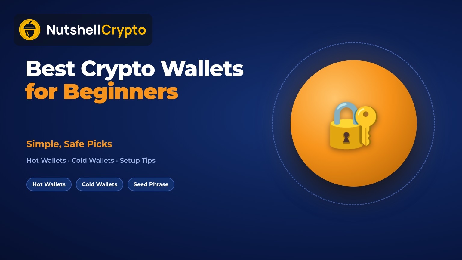 Best crypto wallets for beginners, hot and cold wallet picks and setup tips, NutshellCrypto logo