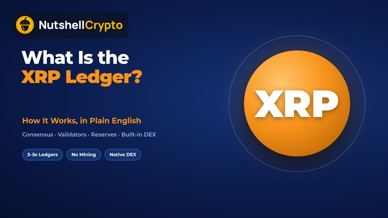 What is the XRP Ledger, how XRPL consensus works explained, NutshellCrypto logo